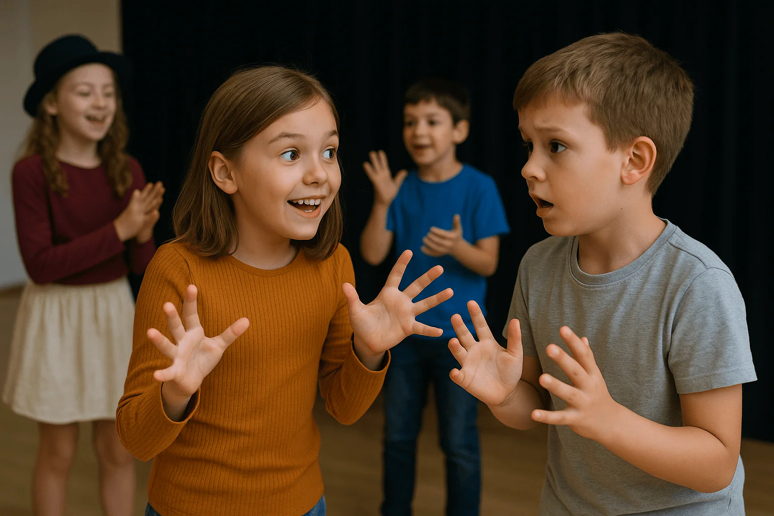 Cum ii ajuta jocurile de teatru pe unii copii timizi